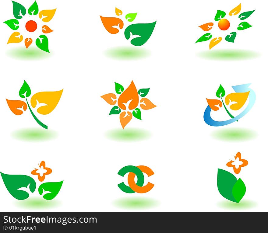 Set of  symbols on nature