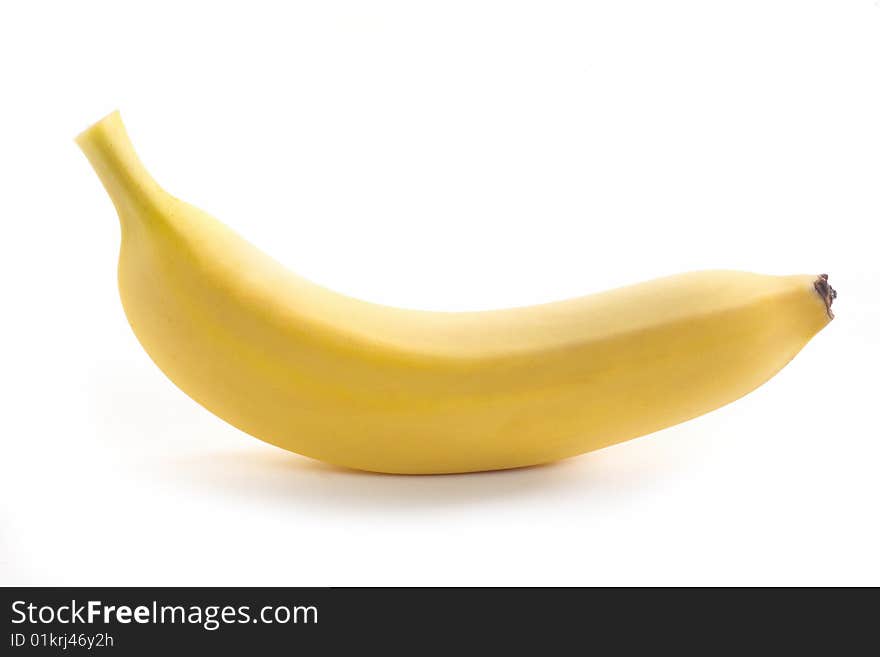 Yellow banana fruit on table