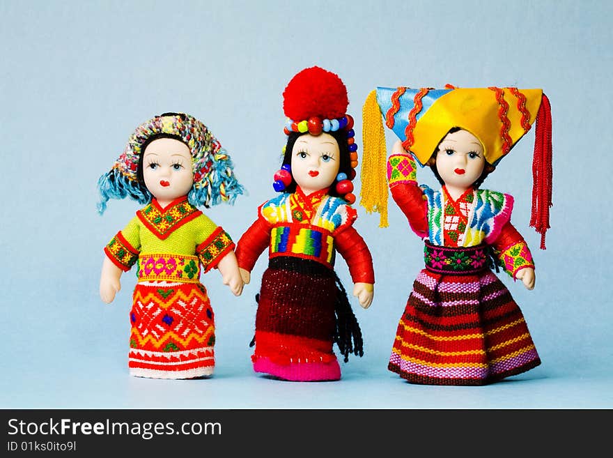 Chinese minority dolls with beautiful clothes