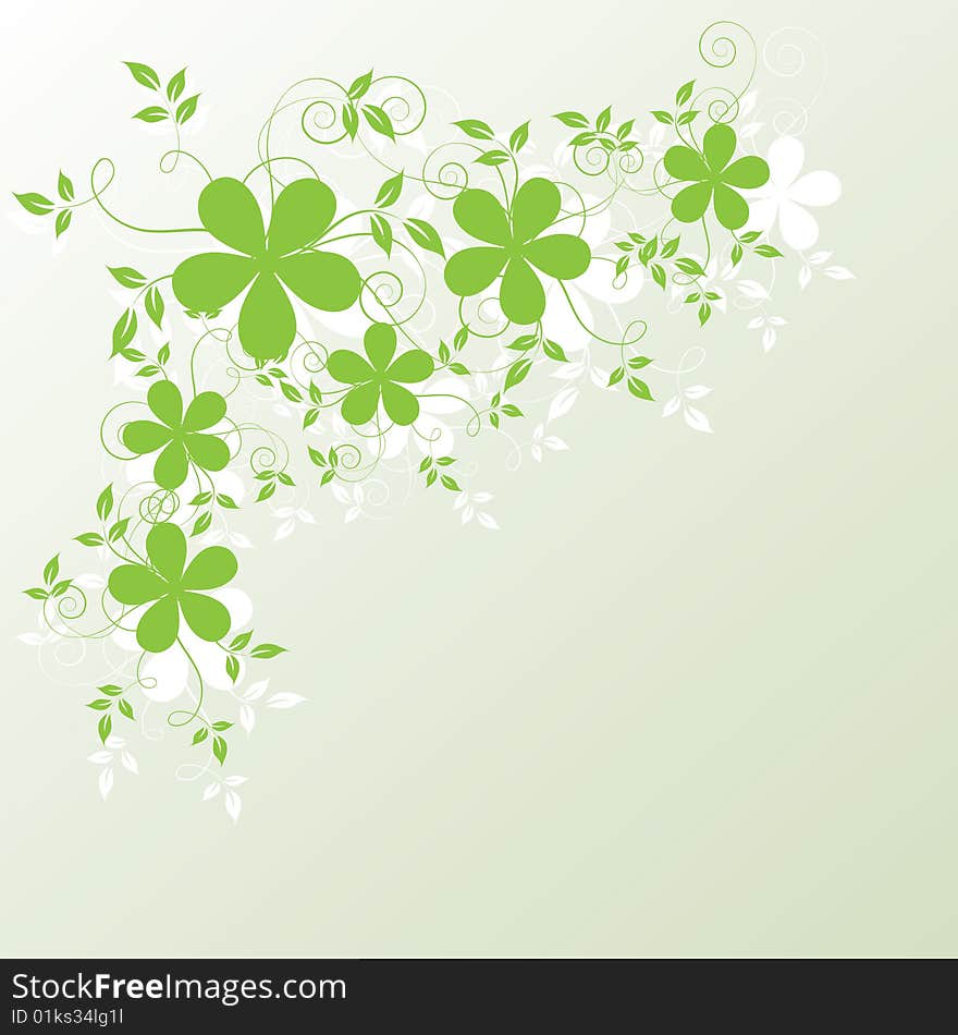 Abstract floral background with place for your text