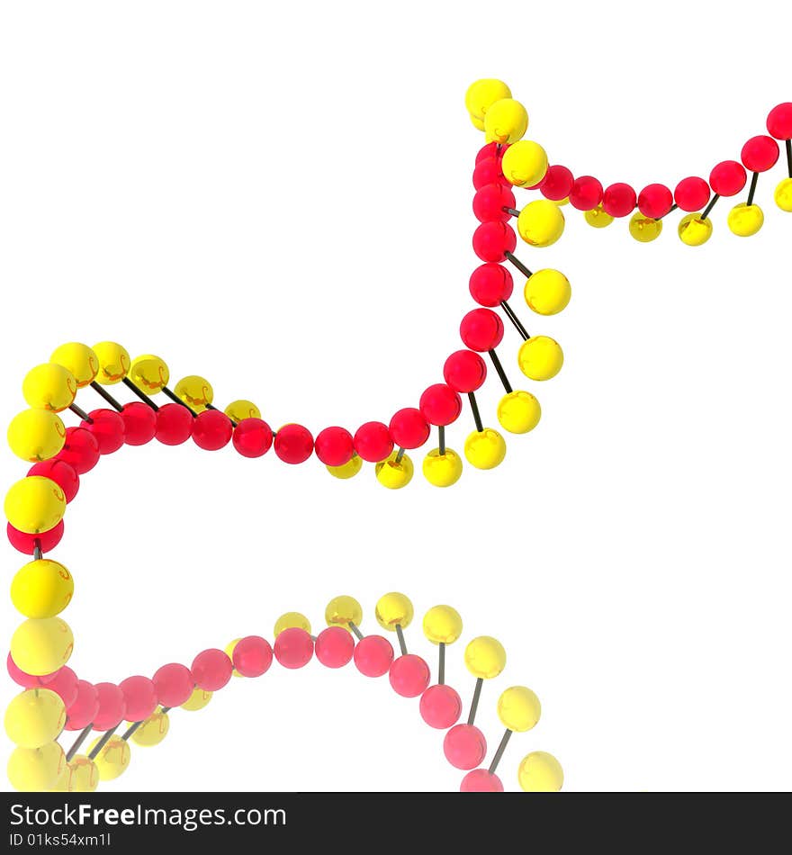 DNA from bright color spheres and rods