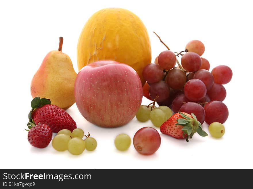 A lot of fresh fruits