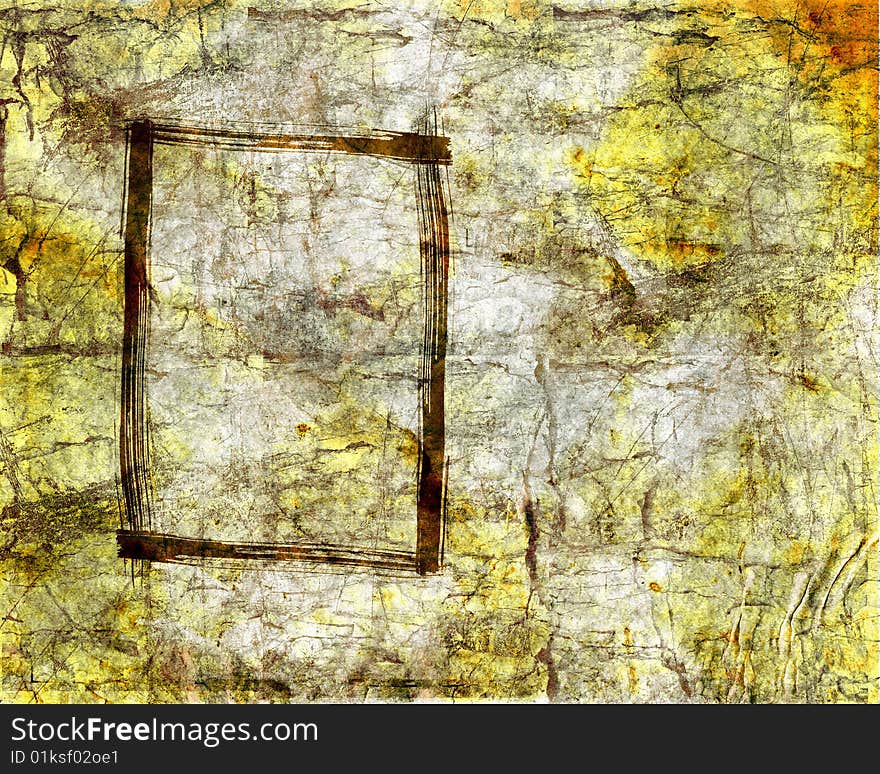 Abstract grunge background with stains, cracks, texture, floral and frame. Abstract grunge background with stains, cracks, texture, floral and frame