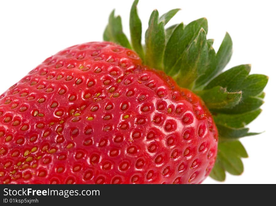 Fresh strawberry isolated on a white