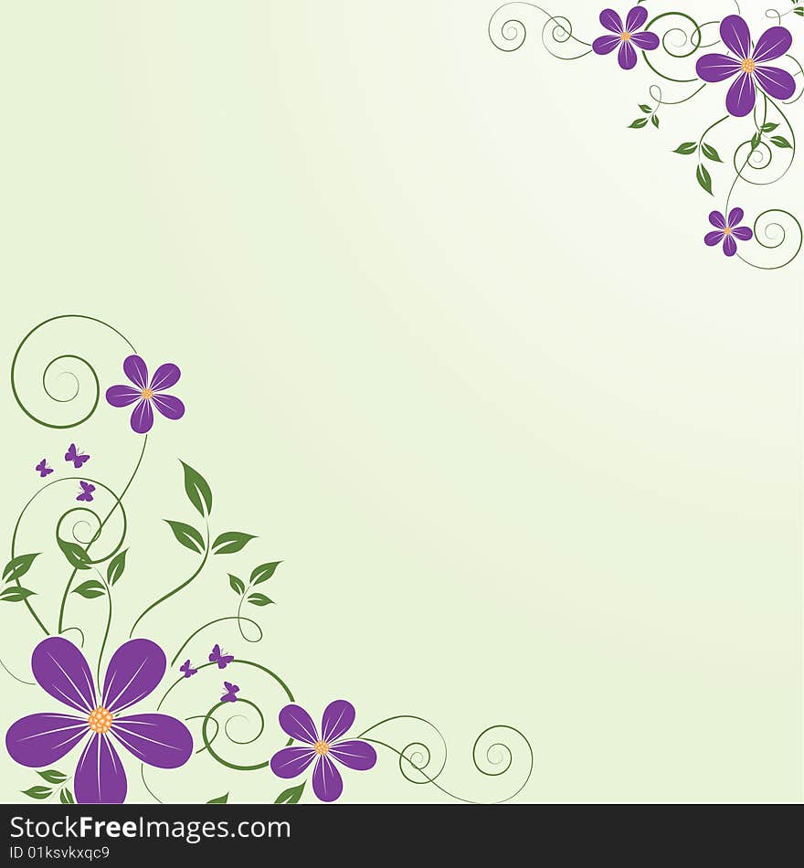 Abstract floral background with place for your text