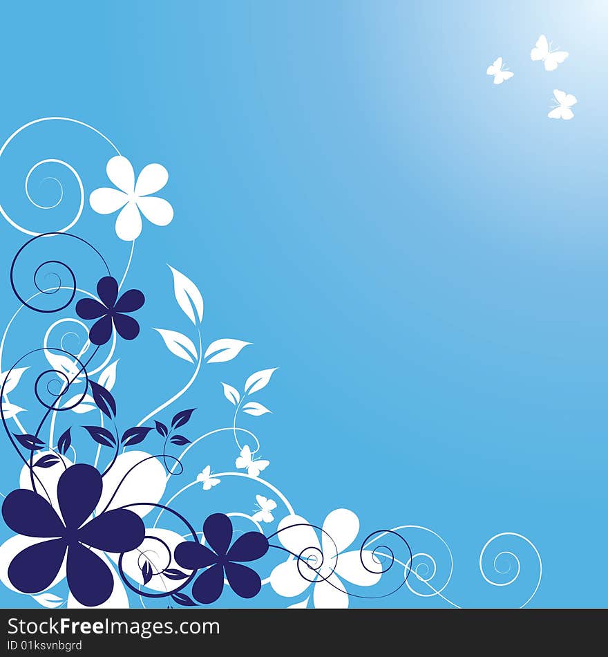 Abstract floral background with place for your text