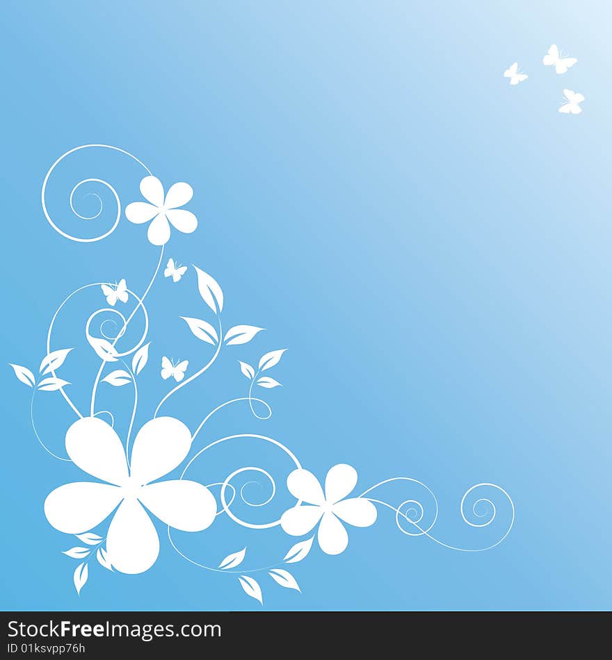 Abstract floral background with place for your text