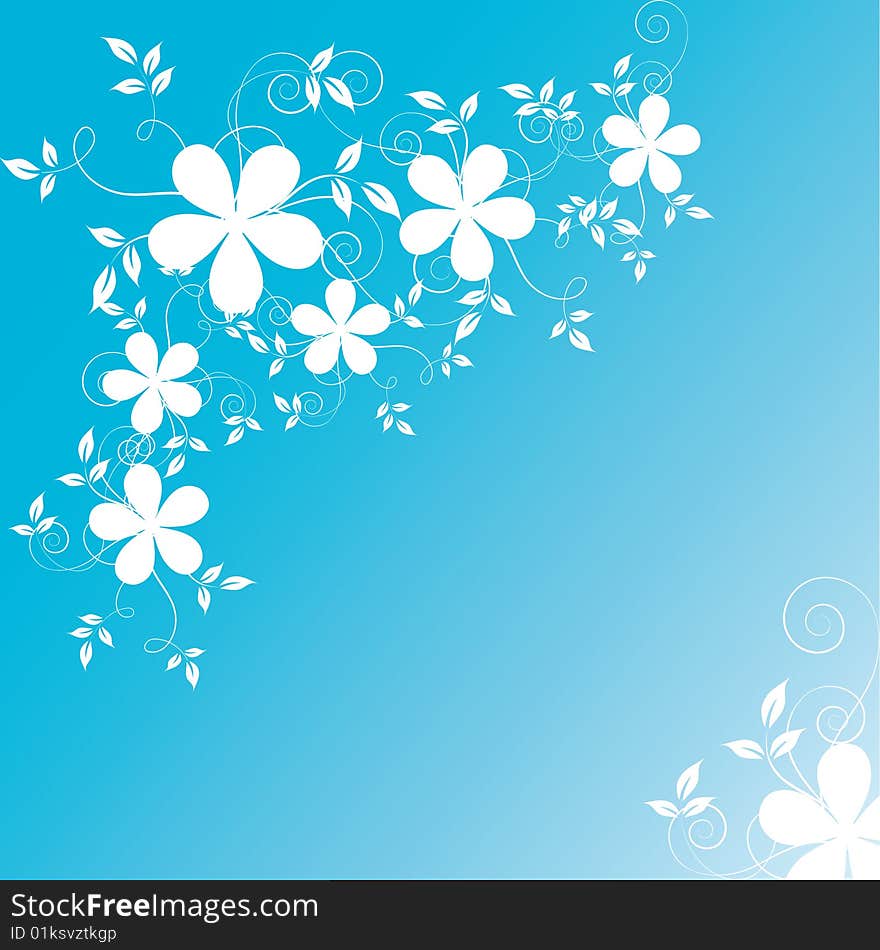 Abstract floral background with place for your text