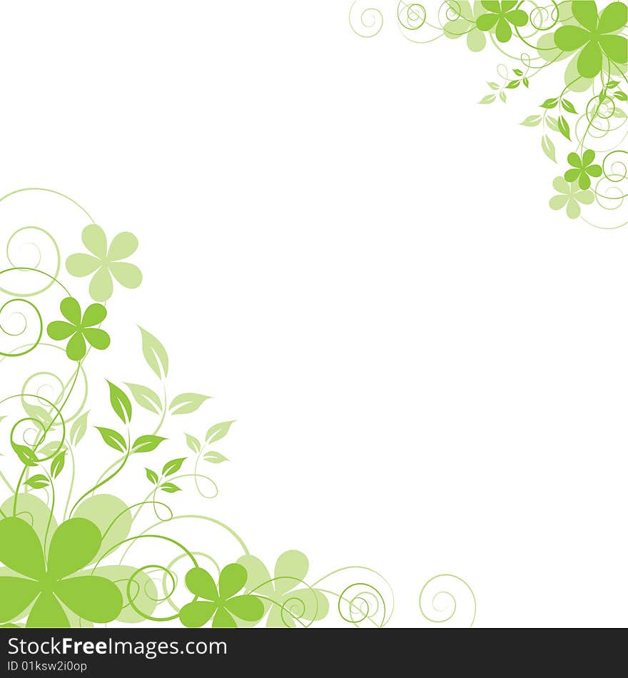 Abstract floral background with place for your text