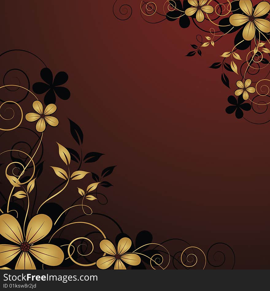 Abstract floral background with place for your text