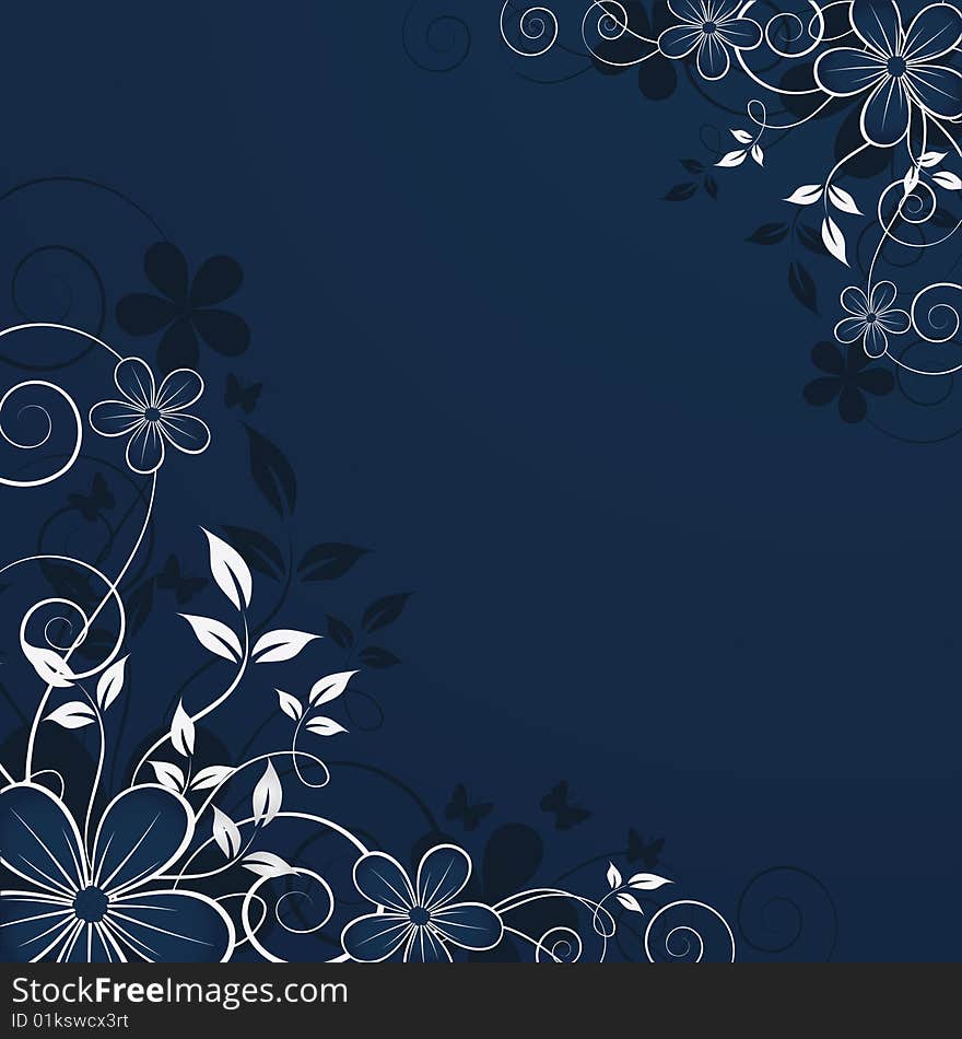 Abstract floral background with place for your text