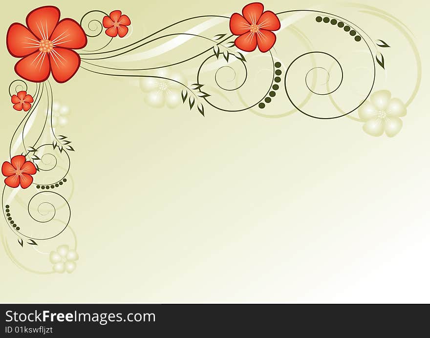 Abstract floral background with place for your text