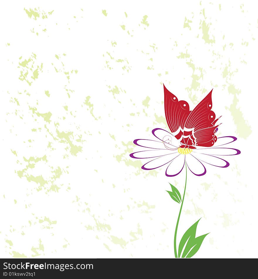 Abstract floral background with place for your text