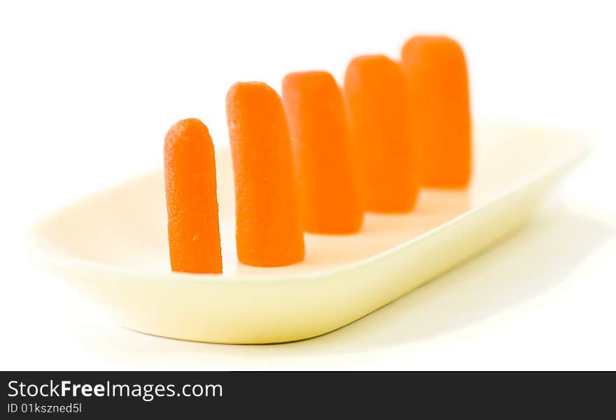 Carrots on dish 1