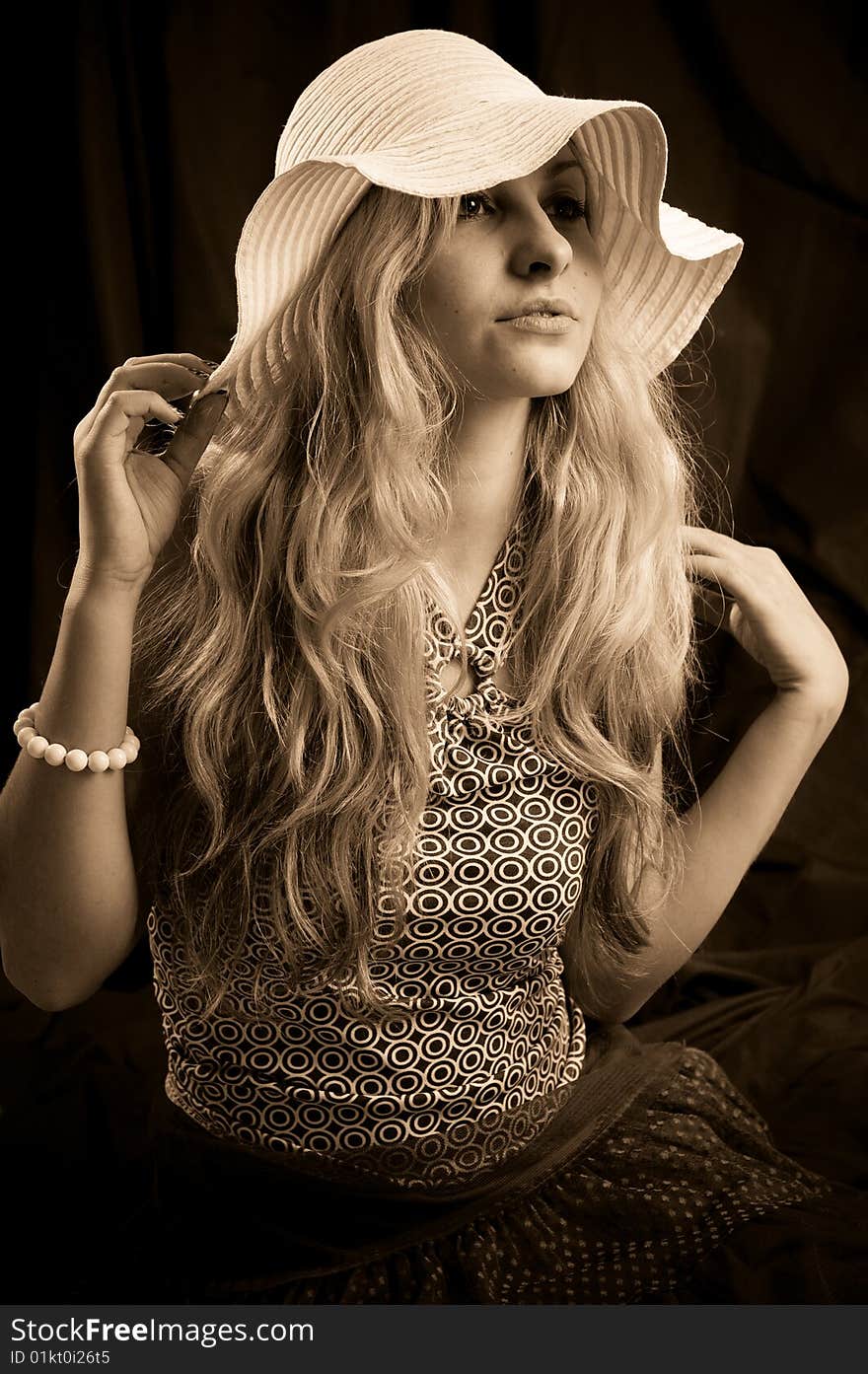 Close-up portrait of a young blonde girl. Close-up portrait of a young blonde girl.