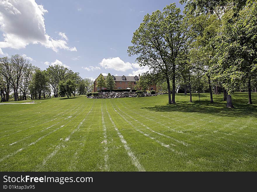 Large landscaped grounds