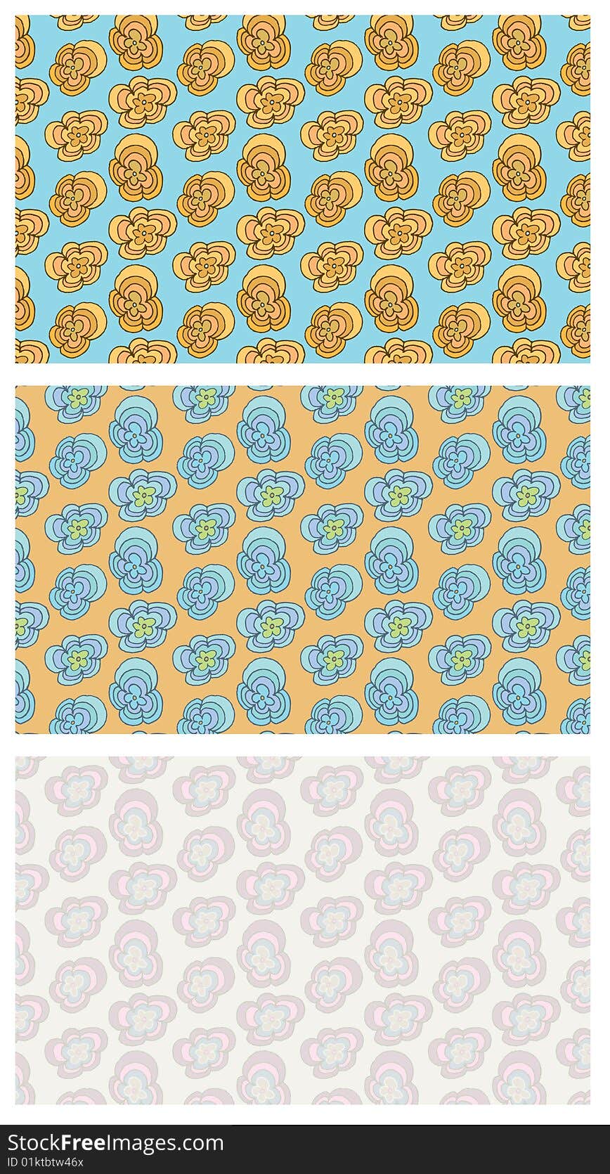 Funky Flowers Seamless Pattern