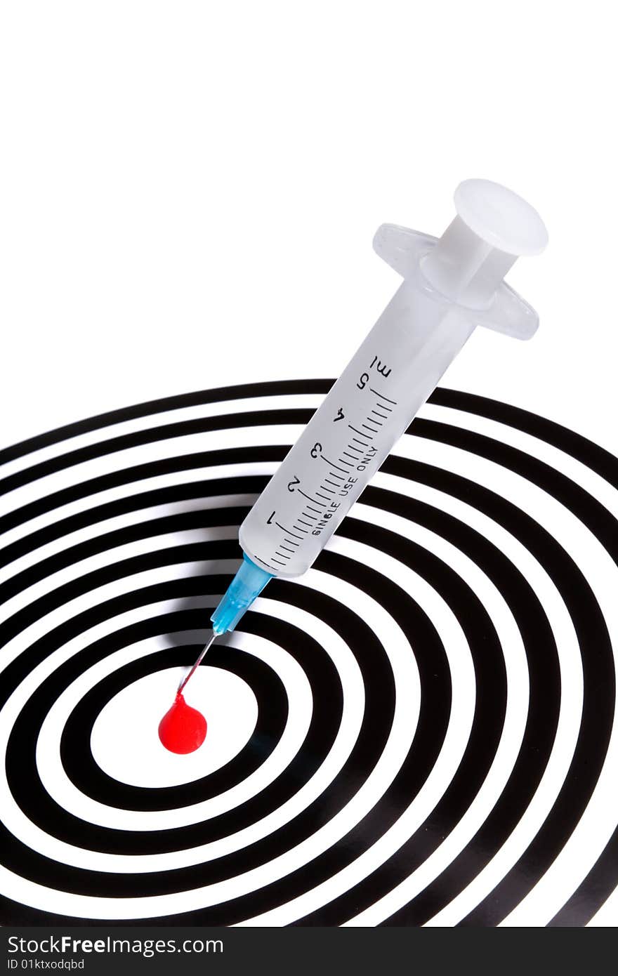 Syringe in a Dartboard