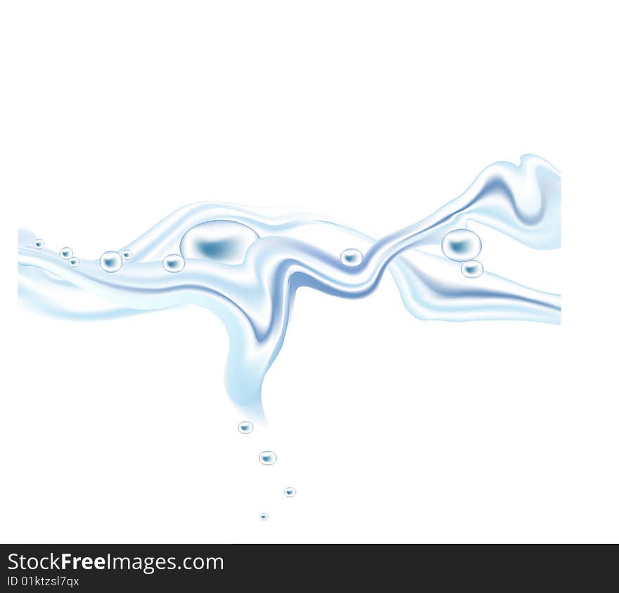 Water with bubbles, vector illustration