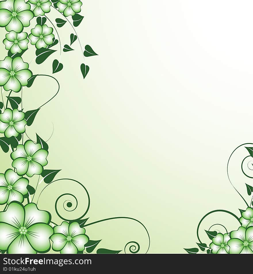 Abstract floral background  with place for your tex