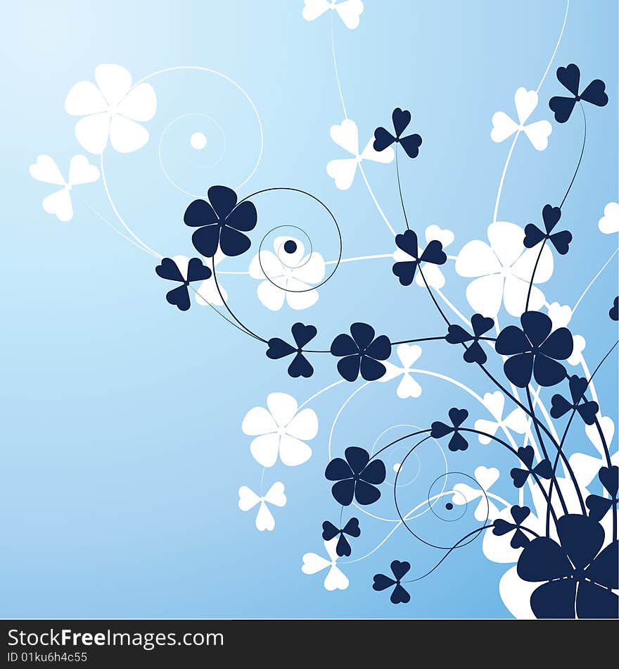 Abstract floral background with place for your text