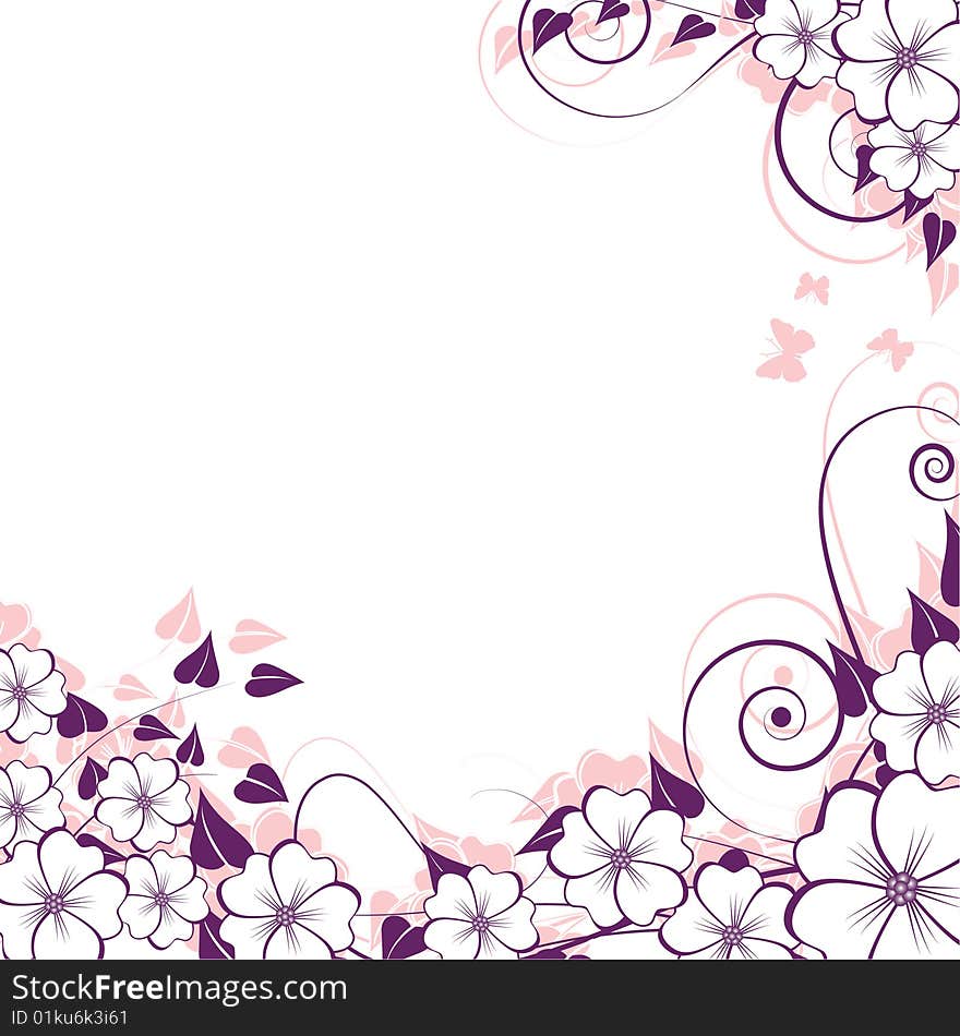 Abstract floral background with place for your text. Abstract floral background with place for your text