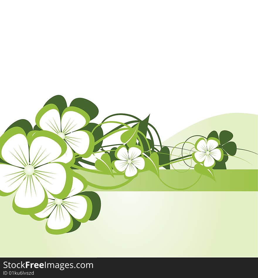 Abstract floral background with place for your text