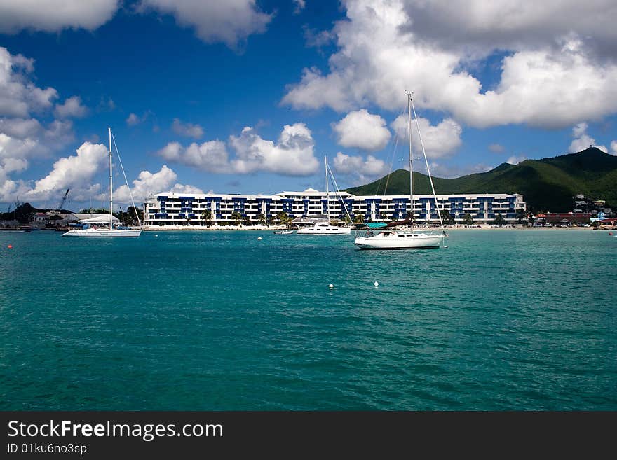 A picture of resort on St Maarten (dutch Antilles). A picture of resort on St Maarten (dutch Antilles)