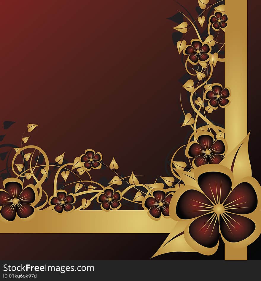 Abstract floral background with place for your text