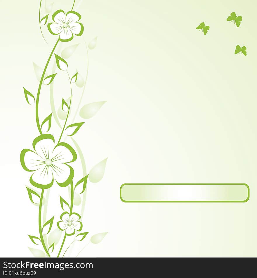 Abstract floral background with place for your text