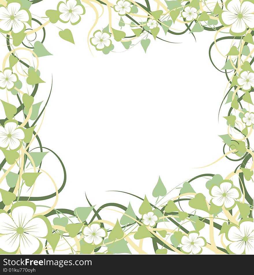 Abstract floral background with place for your text