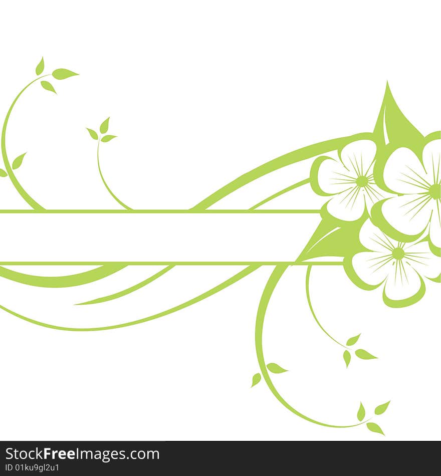 Abstract floral background with place for your text