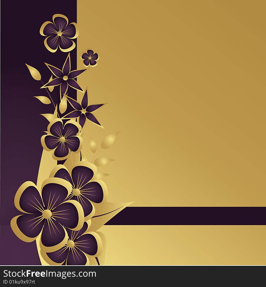 Abstract floral background with place for your text