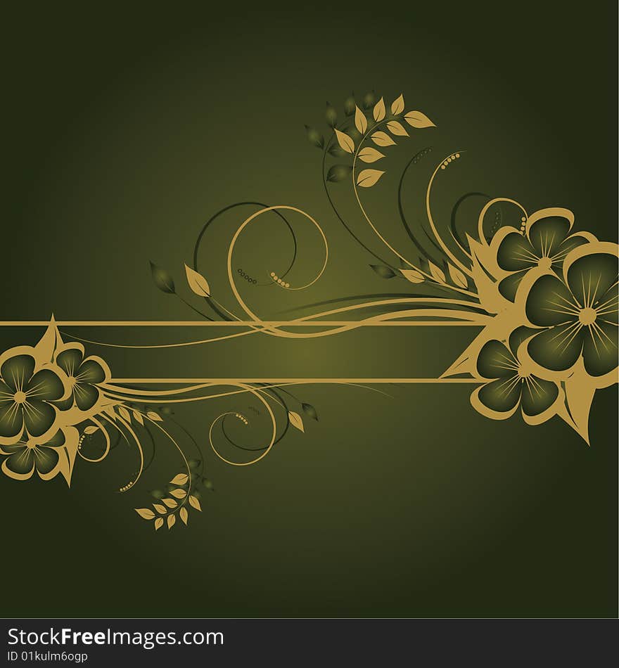 Abstract floral background with place for your text