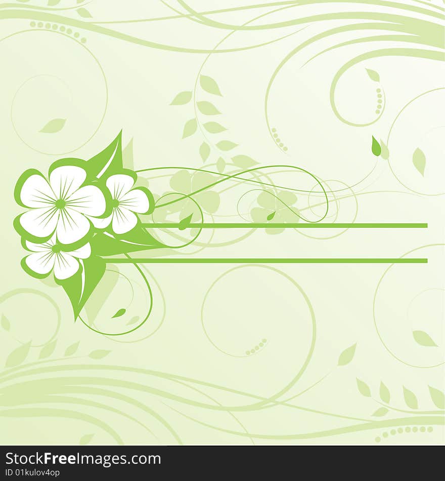 Abstract floral background with place for your text