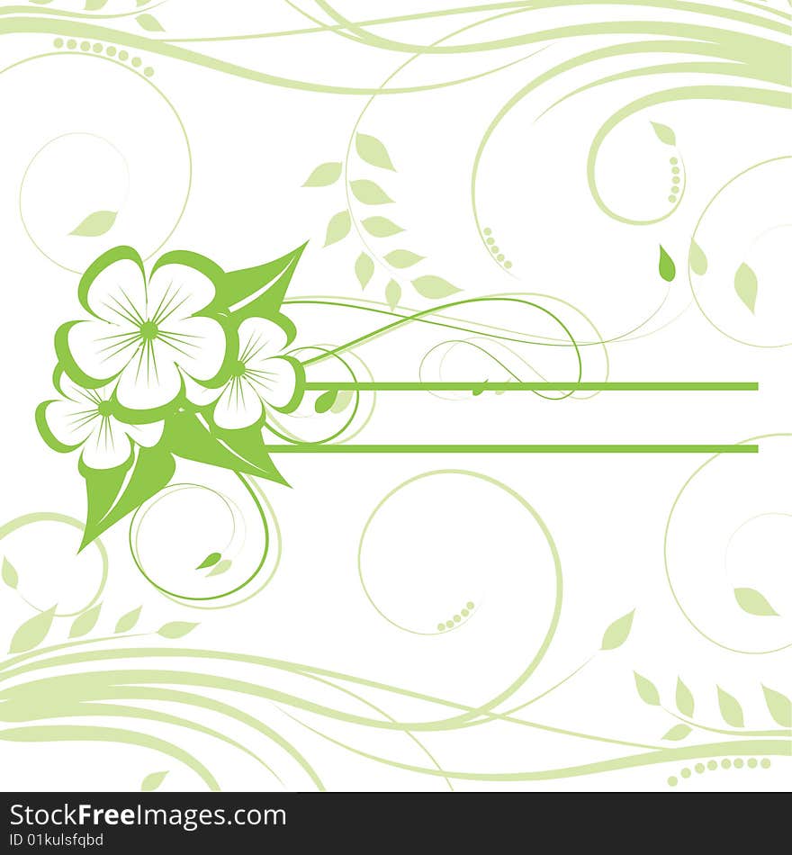 Abstract floral background with place for your text