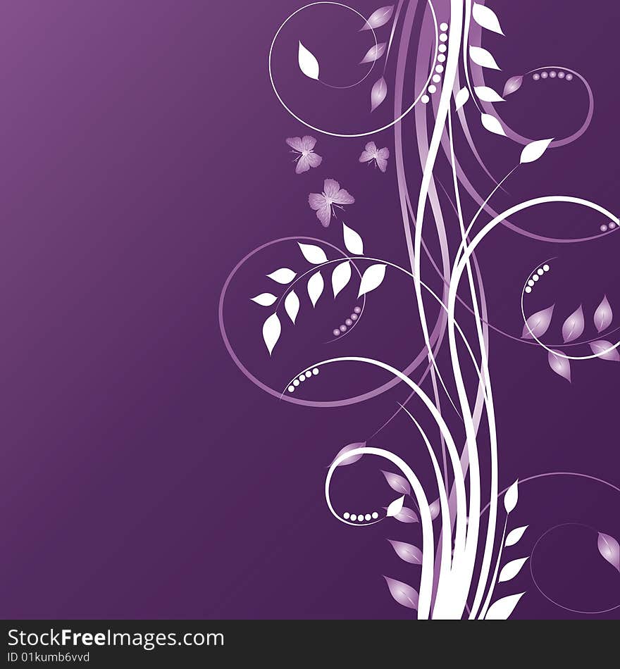 Abstract floral background with place for your text