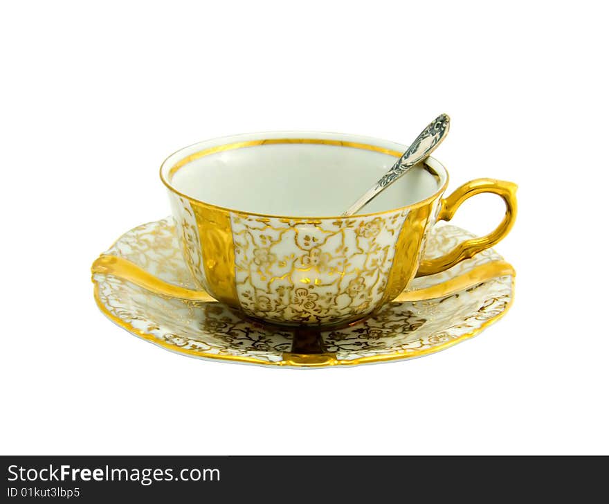 Porcelain Cup On A White Background