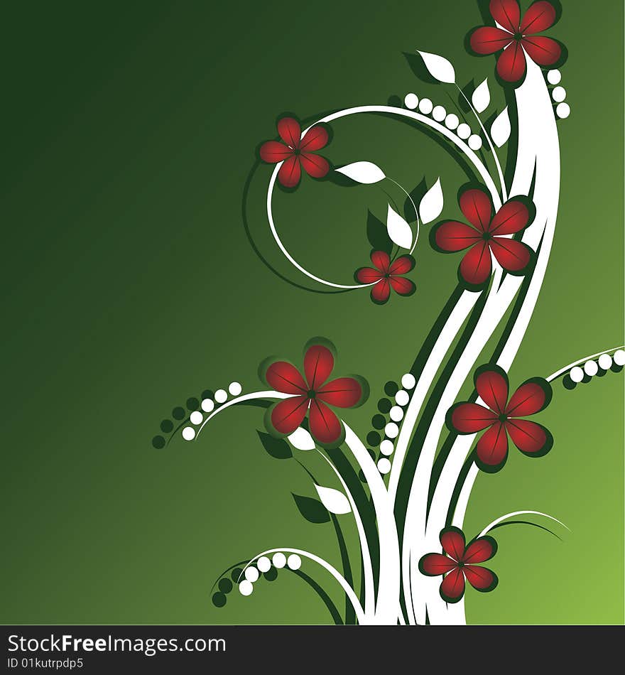 Abstract floral background with place for your text