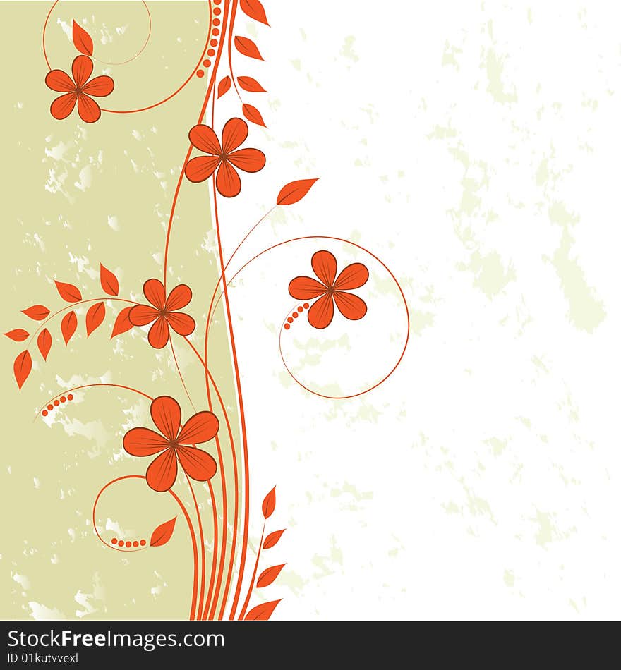 Abstract floral background with place for your text