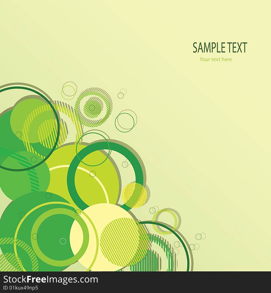 Stylish green banner. Vector illustration