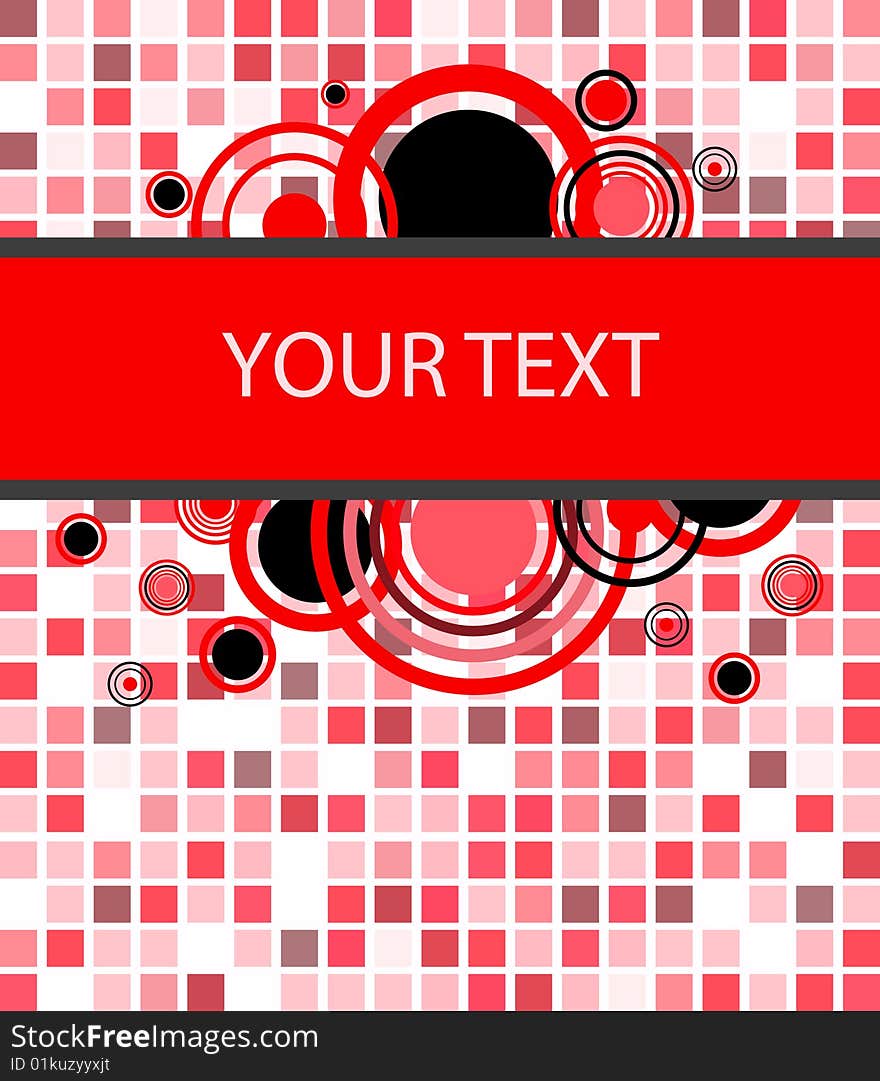 Stylish red banner. Vector illustration