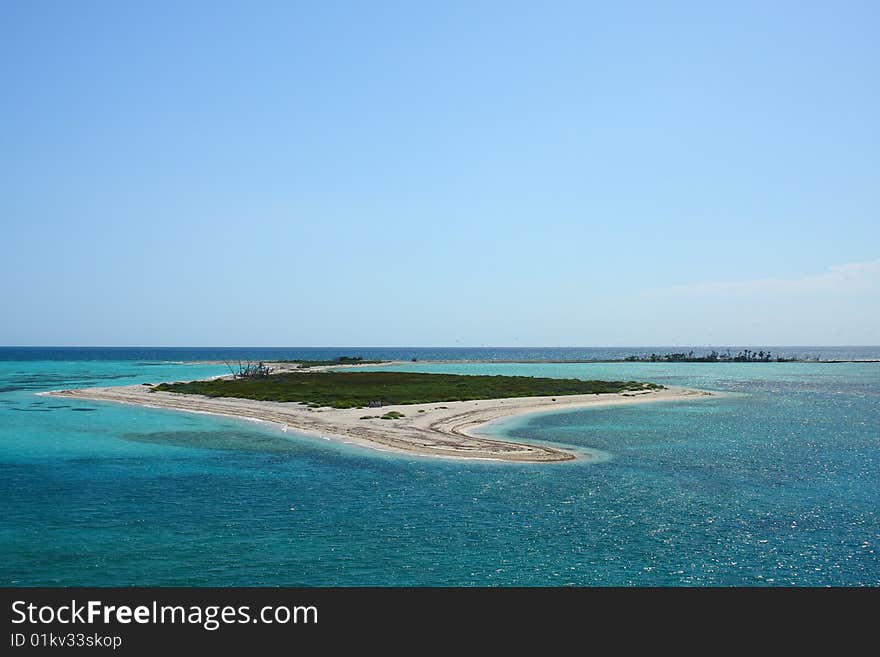 Gulf of Mexico on the beach of the Dry Tortugas Islands.