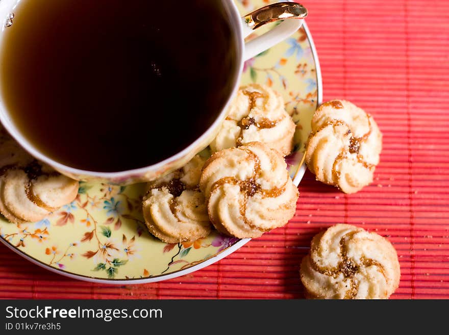 Cup of tea and cookies