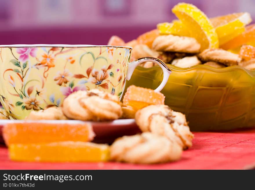 Cup Of Tea And Cookies