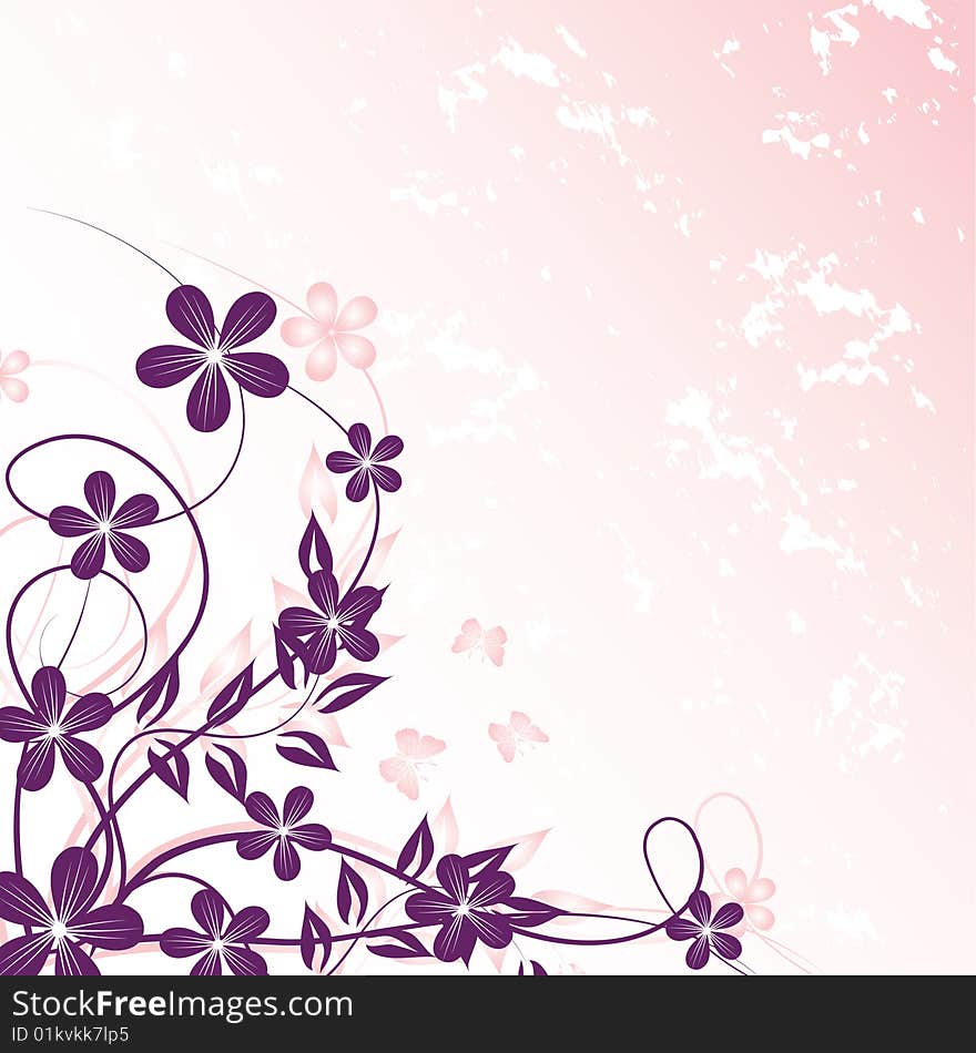 Abstract floral background with place for your text