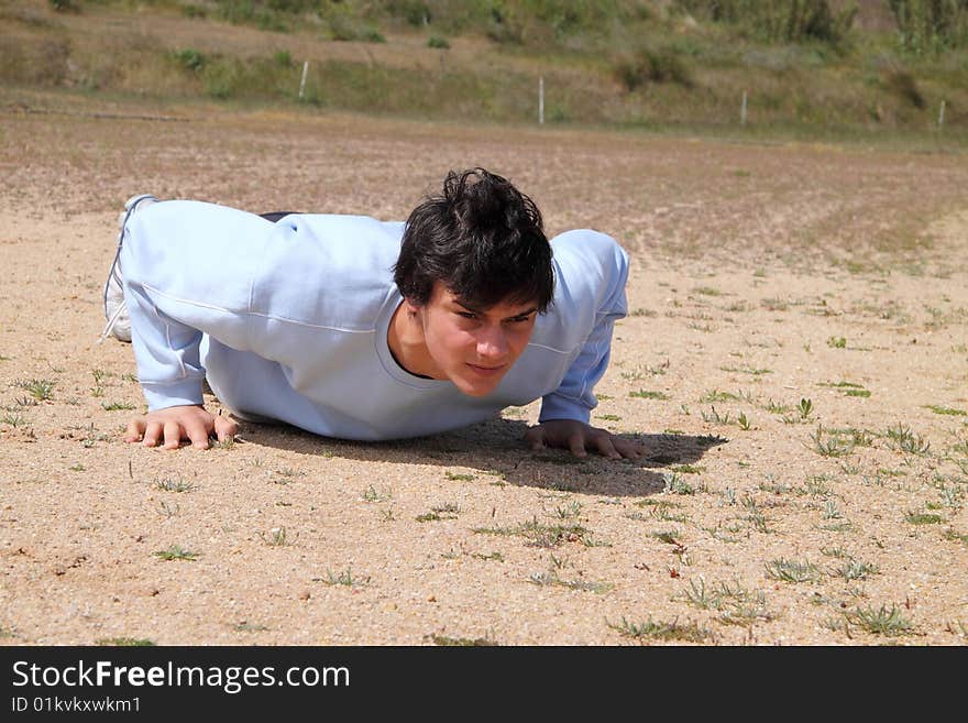 Sport couple running a job, keeping his performance in physical form, completing the task that was proposed to take effect. Sport couple running a job, keeping his performance in physical form, completing the task that was proposed to take effect.