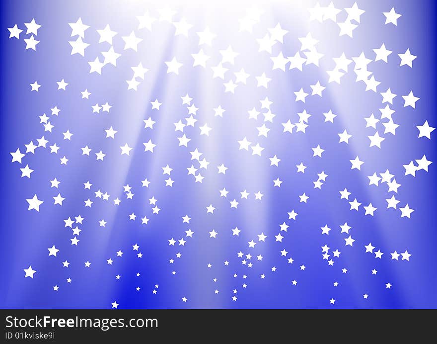 White stars on blue background. White stars on blue background.