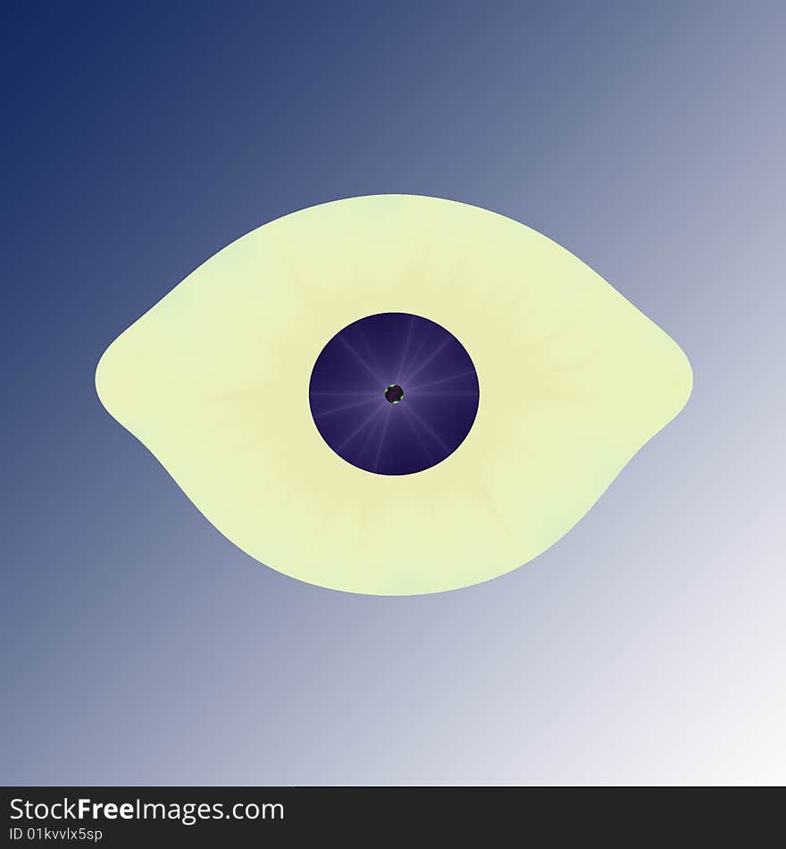 Blue Eyeball Fractal staring hard