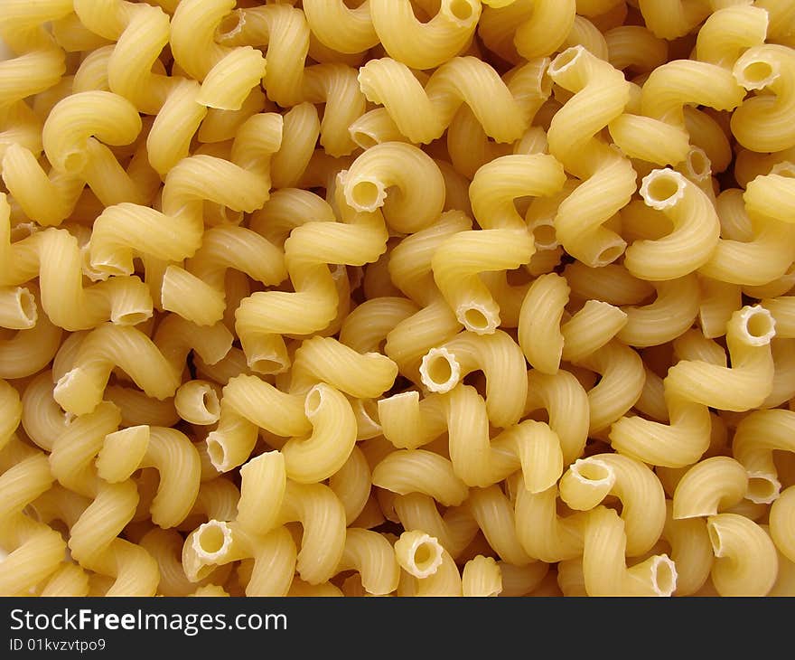 Spiral pasta as food background